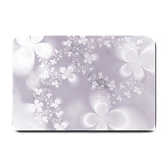 Pale Mauve White Flowers Small Doormat  by SpinnyChairDesigns