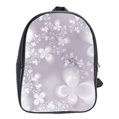 Pale Mauve White Flowers School Bag (xl) by SpinnyChairDesigns