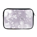 Pale Mauve White Flowers Apple MacBook Pro 17  Zipper Case Front