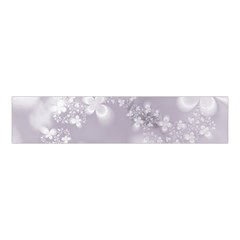 Pale Mauve White Flowers Velvet Scrunchie by SpinnyChairDesigns