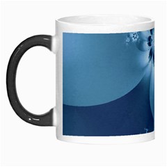 Steel Blue Flowers Morph Mugs by SpinnyChairDesigns