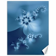 Steel Blue Flowers Canvas 12  X 16  by SpinnyChairDesigns