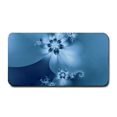 Steel Blue Flowers Medium Bar Mats by SpinnyChairDesigns