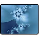 Steel Blue Flowers Fleece Blanket (Medium)  60 x50  Blanket Front