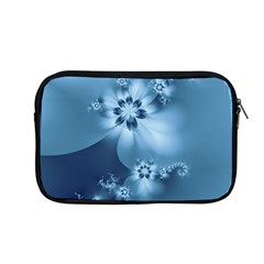 Steel Blue Flowers Apple Macbook Pro 13  Zipper Case by SpinnyChairDesigns