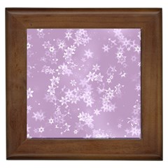 Lavender And White Flowers Framed Tile by SpinnyChairDesigns