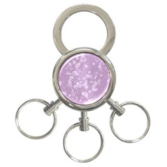 Lavender And White Flowers 3-ring Key Chain by SpinnyChairDesigns