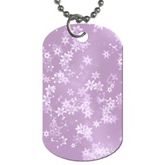 Lavender And White Flowers Dog Tag (two Sides) by SpinnyChairDesigns