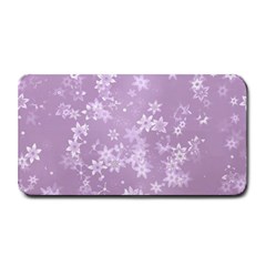 Lavender And White Flowers Medium Bar Mats by SpinnyChairDesigns