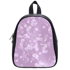 Lavender And White Flowers School Bag (small) by SpinnyChairDesigns