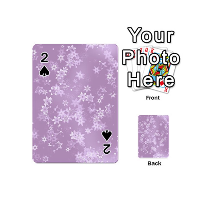 Lavender and White Flowers Playing Cards 54 Designs (Mini)