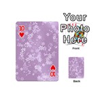 Lavender and White Flowers Playing Cards 54 Designs (Mini) Front - Heart10