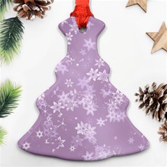 Lavender And White Flowers Ornament (christmas Tree)  by SpinnyChairDesigns