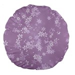 Lavender and White Flowers Large 18  Premium Round Cushions Front