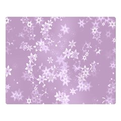 Lavender And White Flowers Double Sided Flano Blanket (large)  by SpinnyChairDesigns