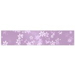 Lavender and White Flowers Small Flano Scarf Front