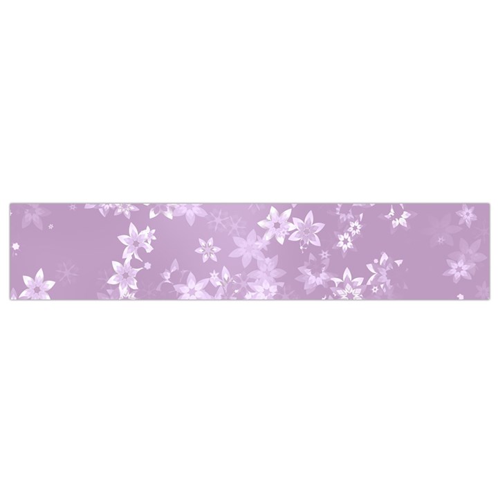 Lavender and White Flowers Small Flano Scarf