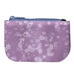 Lavender and White Flowers Large Coin Purse Front