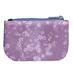 Lavender and White Flowers Large Coin Purse Back