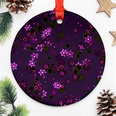 Purple Flowers Ornament (Round)