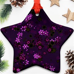 Purple Flowers Ornament (Star)