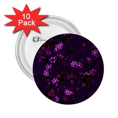 Purple Flowers 2.25  Buttons (10 pack) 