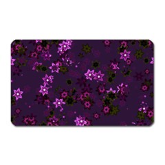 Purple Flowers Magnet (Rectangular)