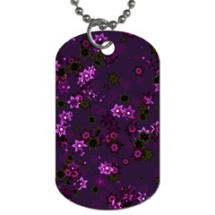 Purple Flowers Dog Tag (One Side)