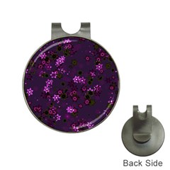 Purple Flowers Hat Clips with Golf Markers