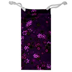 Purple Flowers Jewelry Bag