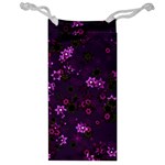 Purple Flowers Jewelry Bag Front