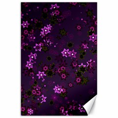 Purple Flowers Canvas 24  x 36 