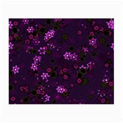 Purple Flowers Small Glasses Cloth (2 Sides)