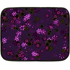 Purple Flowers Fleece Blanket (Mini)