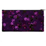 Purple Flowers Pencil Case Back