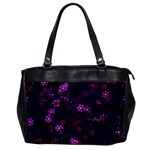 Purple Flowers Oversize Office Handbag Front