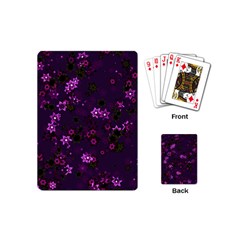 Purple Flowers Playing Cards Single Design (Mini)