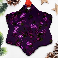 Purple Flowers Ornament (Snowflake)