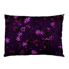 Purple Flowers Pillow Case (Two Sides)