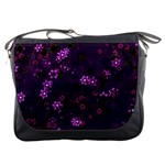 Purple Flowers Messenger Bag Front