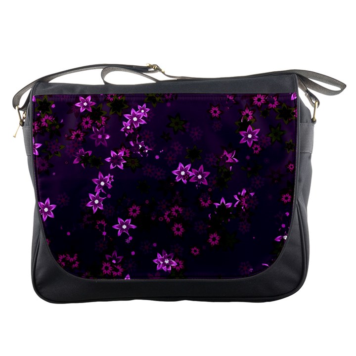 Purple Flowers Messenger Bag