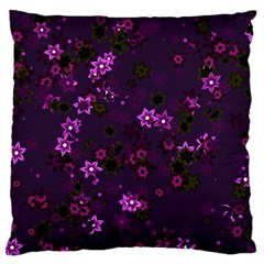 Purple Flowers Large Cushion Case (Two Sides)