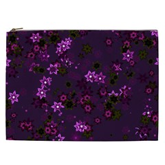 Purple Flowers Cosmetic Bag (XXL)