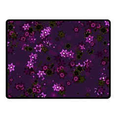 Purple Flowers Double Sided Fleece Blanket (Small) 