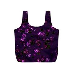 Purple Flowers Full Print Recycle Bag (S)