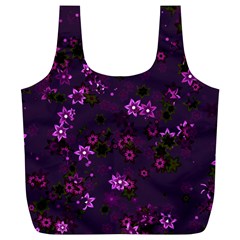 Purple Flowers Full Print Recycle Bag (XL)