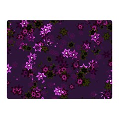 Purple Flowers Double Sided Flano Blanket (Mini) 