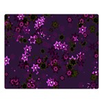 Purple Flowers Double Sided Flano Blanket (Large)  80 x60  Blanket Front