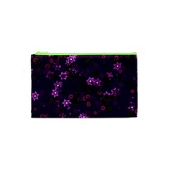 Purple Flowers Cosmetic Bag (xs) by SpinnyChairDesigns