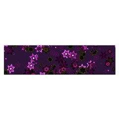 Purple Flowers Satin Scarf (oblong) by SpinnyChairDesigns